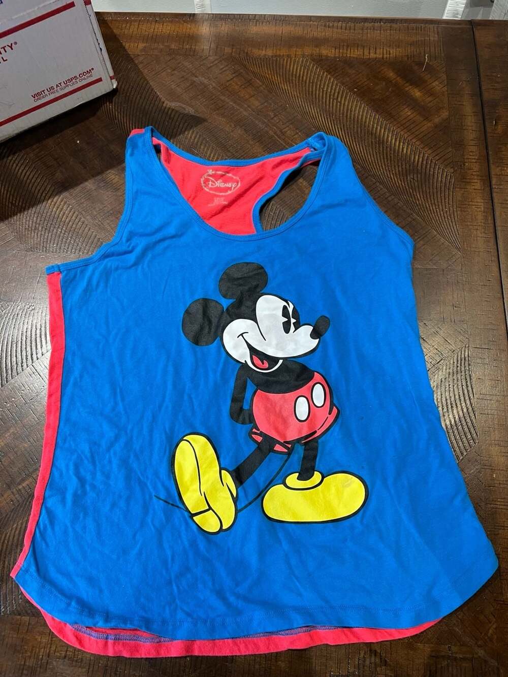 Disney Mickey Mouse Traditional Mickey Girls Tank - BLUE